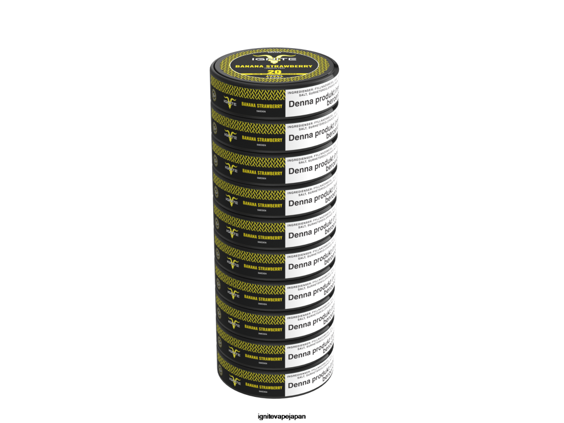 IGNITE ニコチンパウチ 10個パック バナナイチゴ 8F0V183 - IGNITE Vape Price
