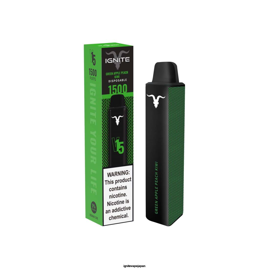 IGNITE V15 ベイプペン 青リンゴ桃キウイ 8F0V112 - IGNITE Vape Tokyo