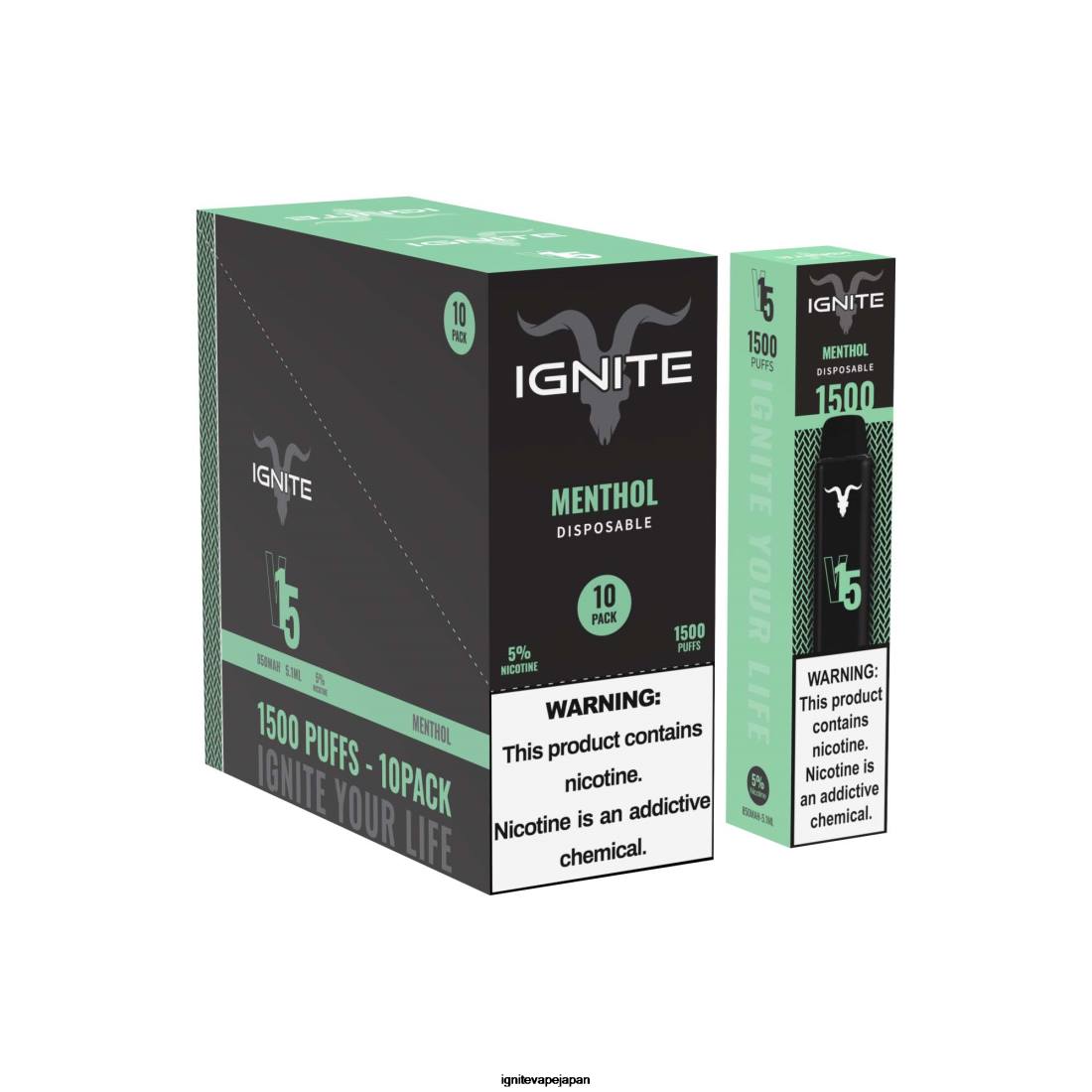 IGNITE V15 VAPEペン10本パック メントール 8F0V103 - IGNITE Vape Price