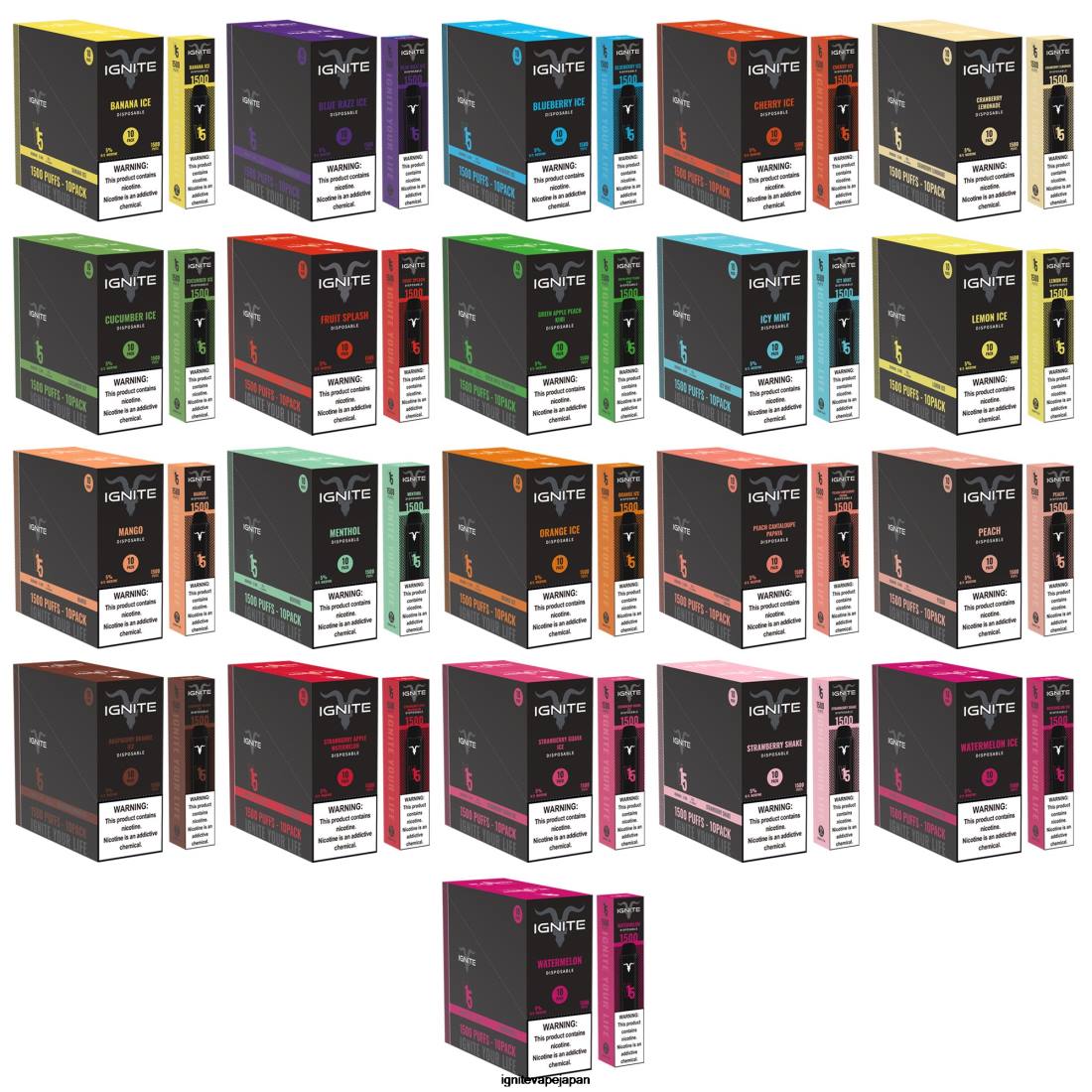 IGNITE V15 VAPEペン10本パック メントール 8F0V103 - IGNITE Vape Price