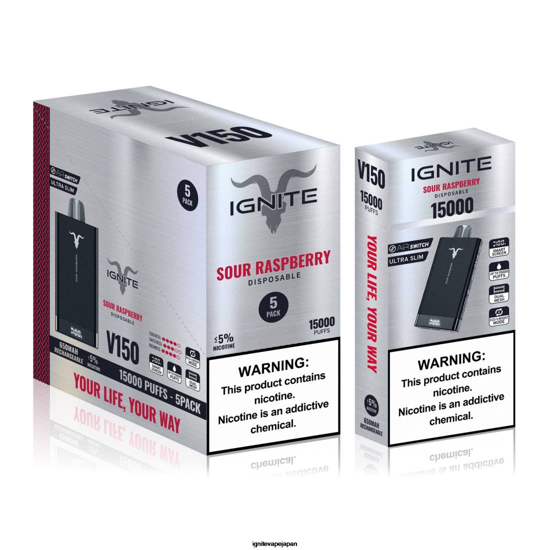 IGNITE V150 VAPEペン5本パック イチゴキウイ 8F0V92 - IGNITE Vape Tokyo