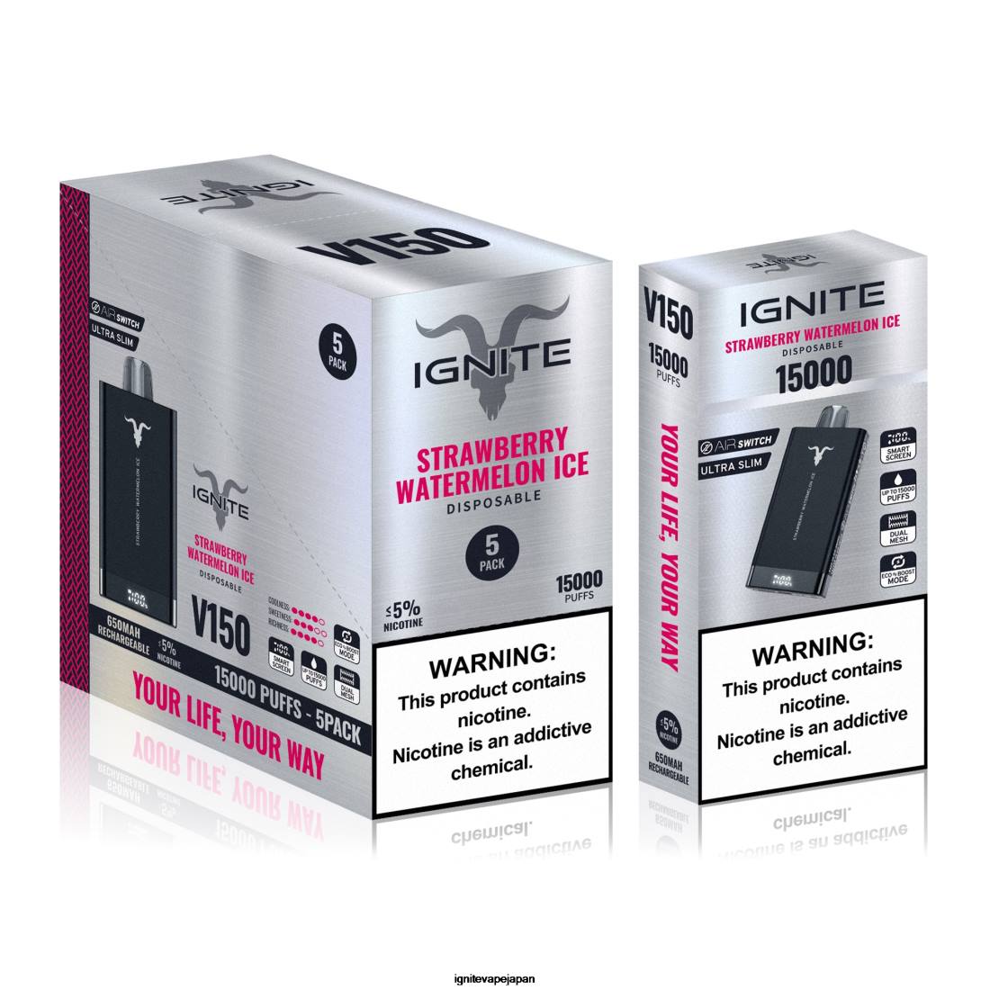 IGNITE V150 VAPEペン5本パック イチゴキウイ 8F0V92 - IGNITE Vape Tokyo