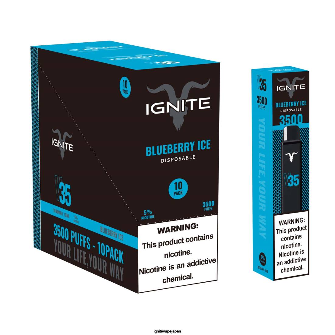 IGNITE V35 VAPEペン10本パック ブルーベリーアイス 8F0V119 - IGNITE Vape Reviews