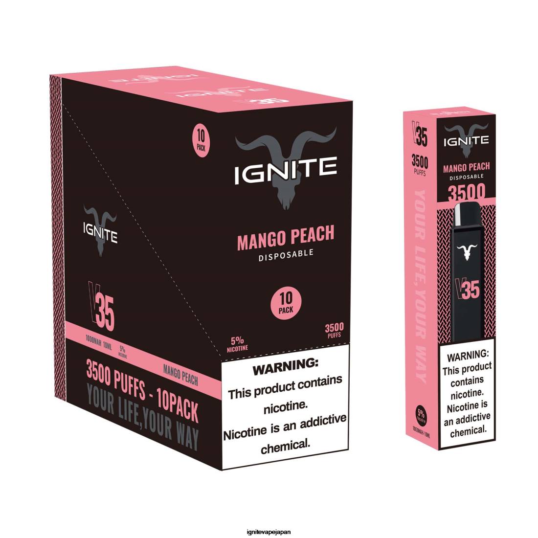 IGNITE V35 VAPEペン10本パック マンゴーピーチ 8F0V124 - IGNITE Pods Review