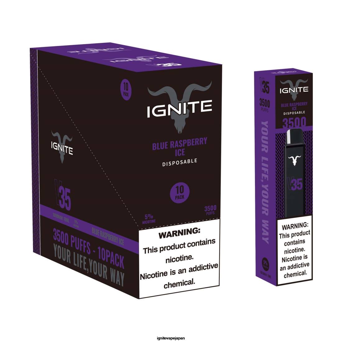 IGNITE V35 VAPEペン10本パック イチゴバナナ 8F0V128 - IGNITE シーシャ