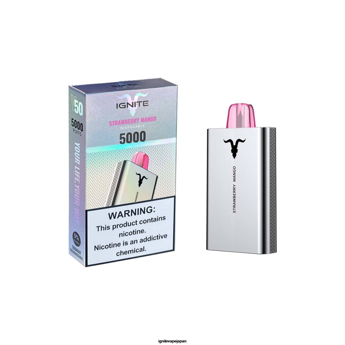IGNITE V50 ベイプペン ストロベリーマンゴー 8F0V160 - IGNITE Vape Shop