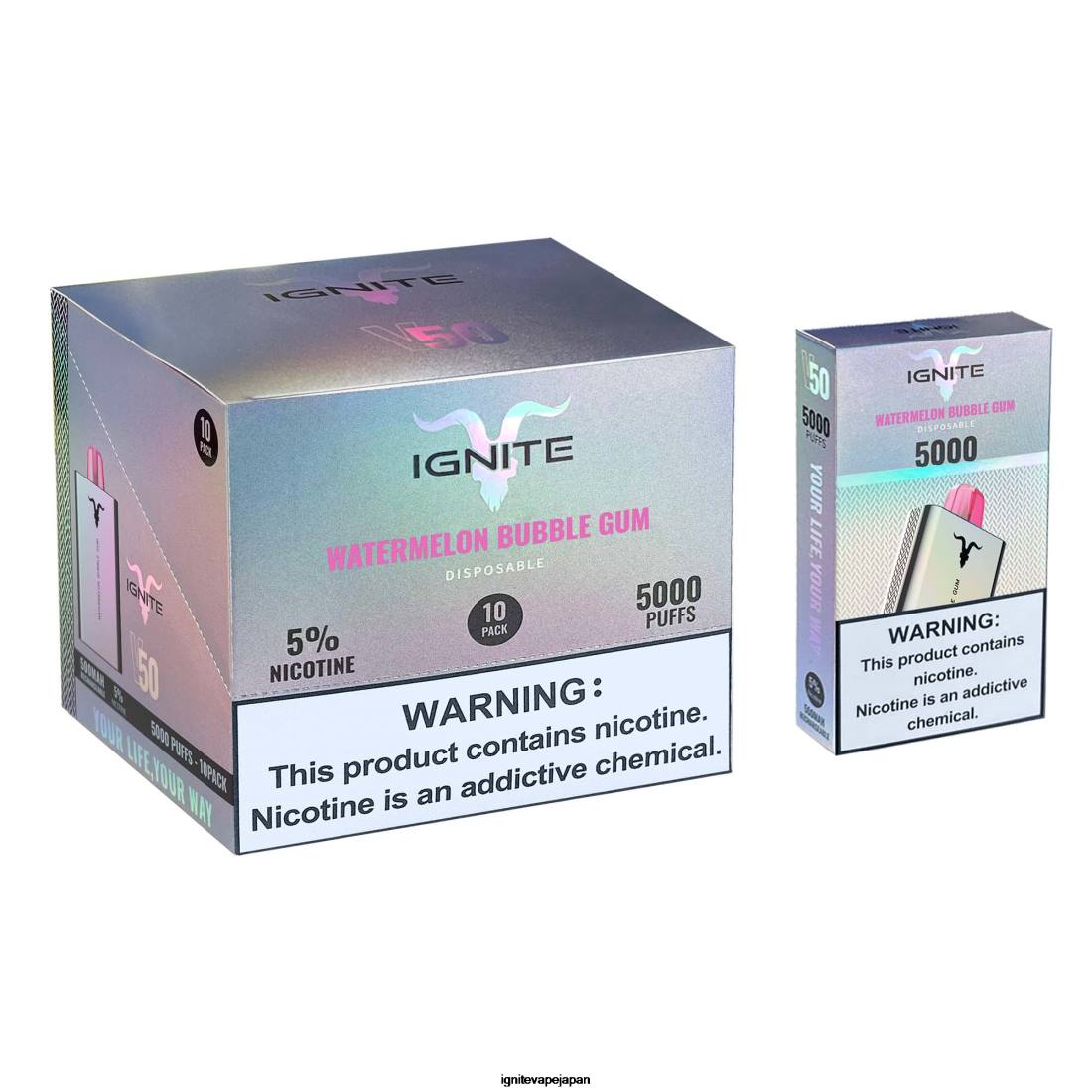 IGNITE V50 VAPEペン10本パック アロエブドウ 8F0V22 - IGNITE Vape Tokyo