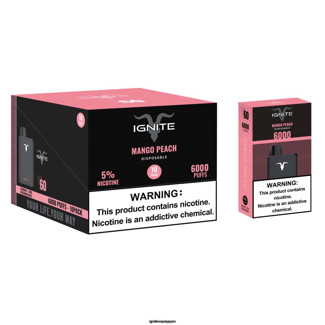 IGNITE V60 VAPEペン10本パック ラズベリーレモネード 8F0V23 - IGNITE Vape Price