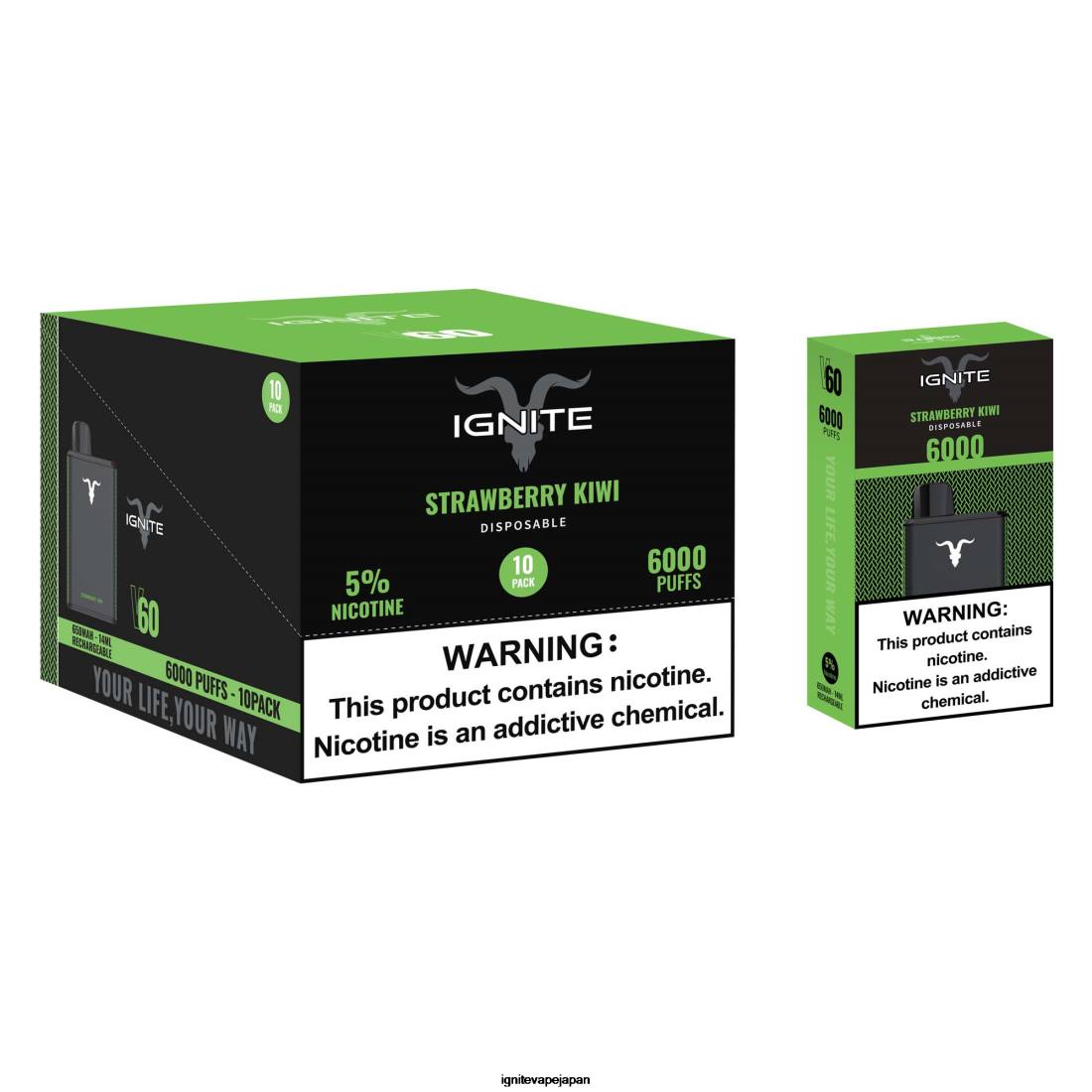IGNITE V60 VAPEペン10本パック イチゴキウイ 8F0V26 - IGNITE Japan