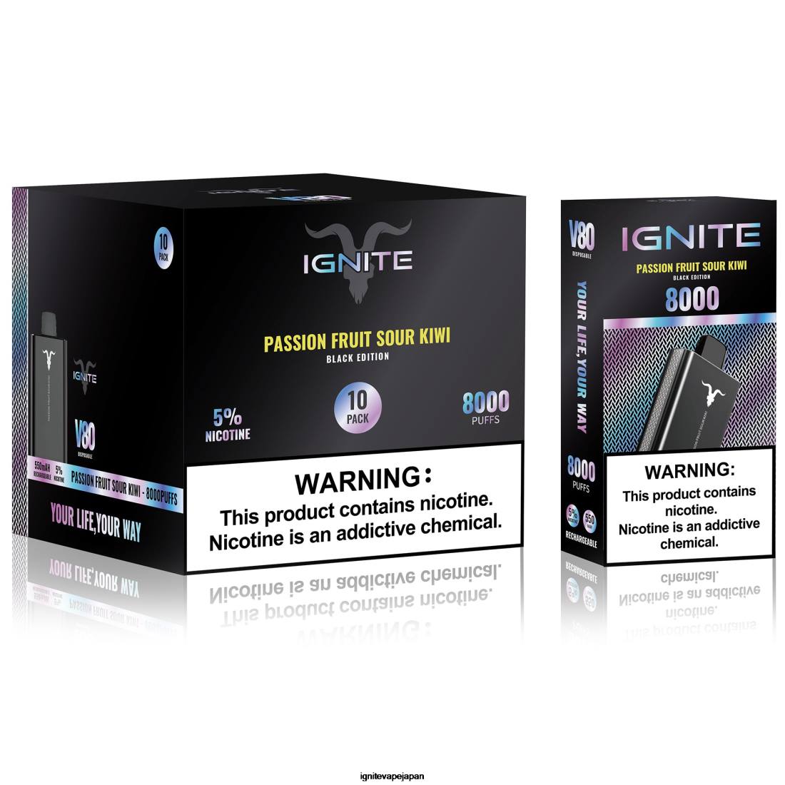 IGNITE V80 VAPEペン10本パック アイシーミント 8F0V60 - IGNITE Vape Shop
